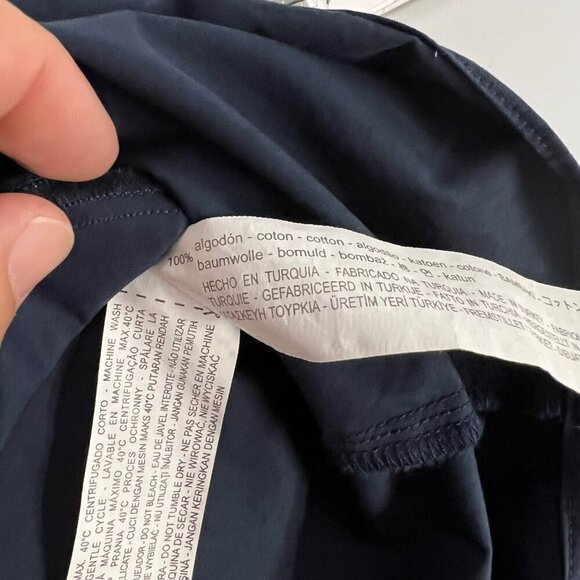 Zara Trafaluc Collection Off Shoulder Shift Dress Navy Size Large Short Sleeve - Picture 10 of 10